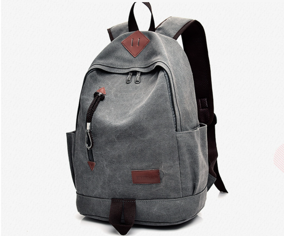 Balo Nữ Vải Canvas Cao Cấp Phong Cách Mới - Xám