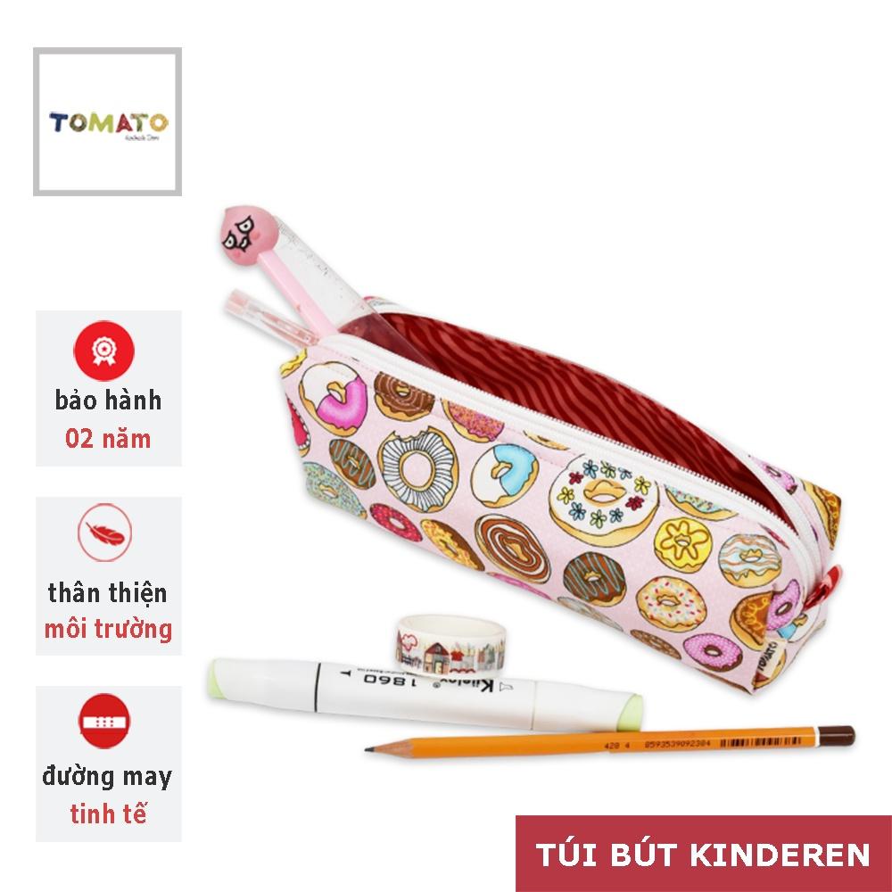 Túi bút Kinderen TOMATO handmade, chất liệu vải thô 100% cotton nhỏ gọn xinh sắn dễ dàng tiện ích cho học sinh,sinh viên