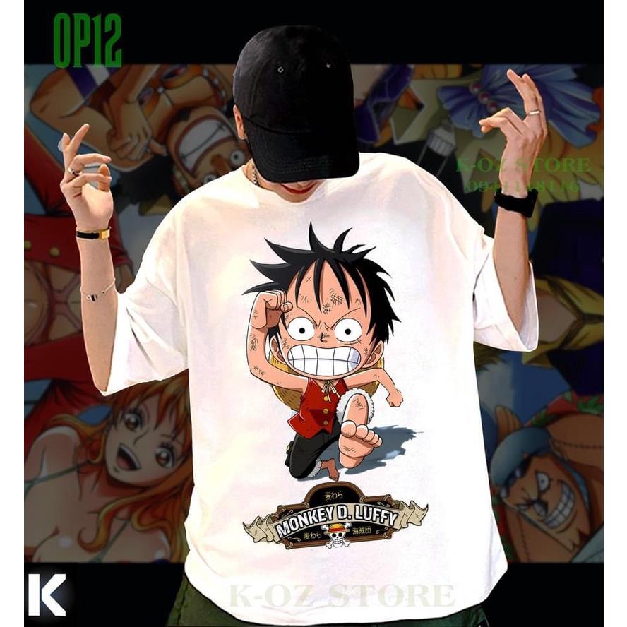 ÁO THUN UNISEX COTTON BIGSIZE HẢI TẶC LUFFY CHẠY NHE RĂNG