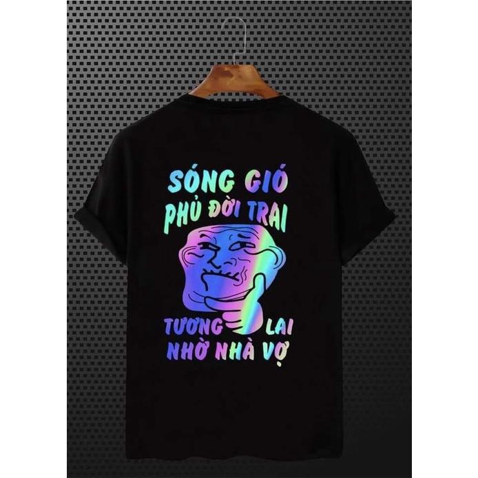 Áo thun tay ngắn in hình phản quang 7 màu cực chất, coton thoáng mát