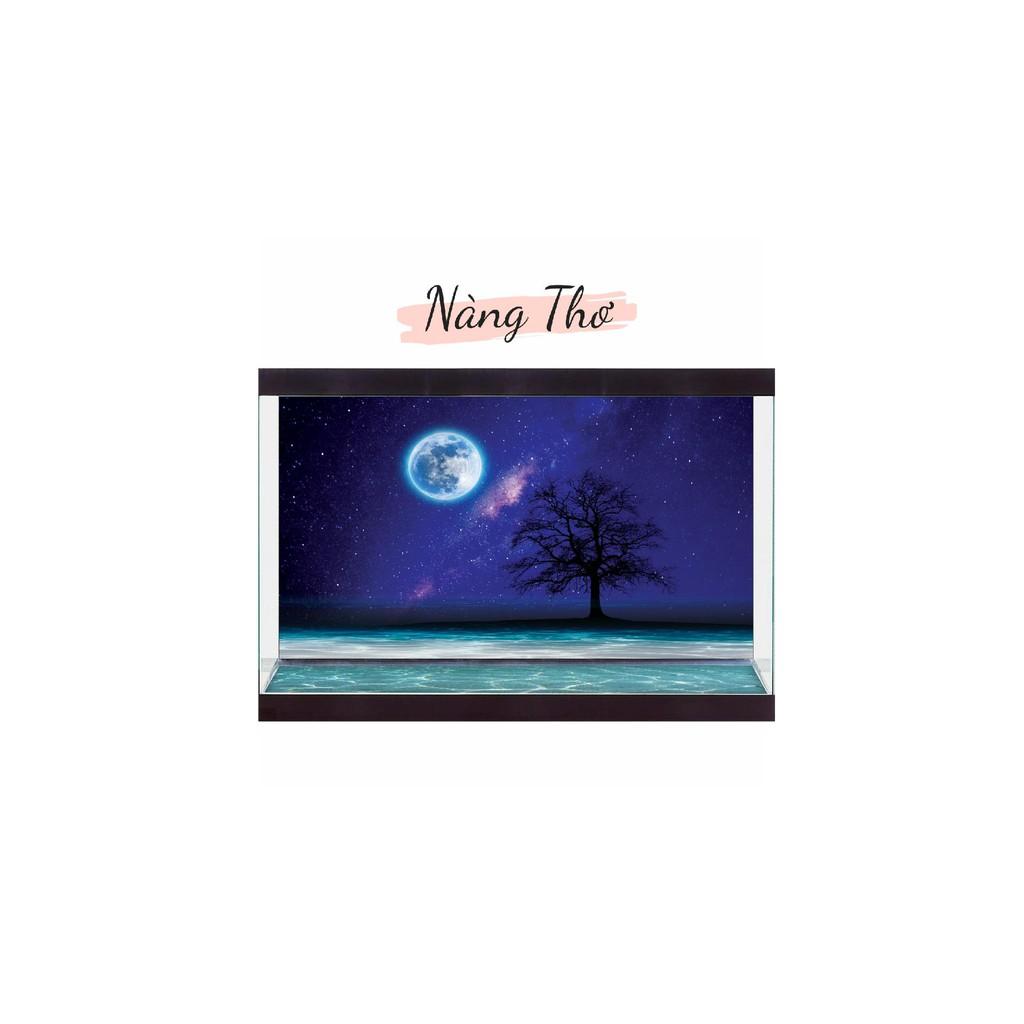TRANH MẶT TRĂNG DÁN HỒ CÁ NHIỀU KÍCH THƯỚC_DECAL VIP