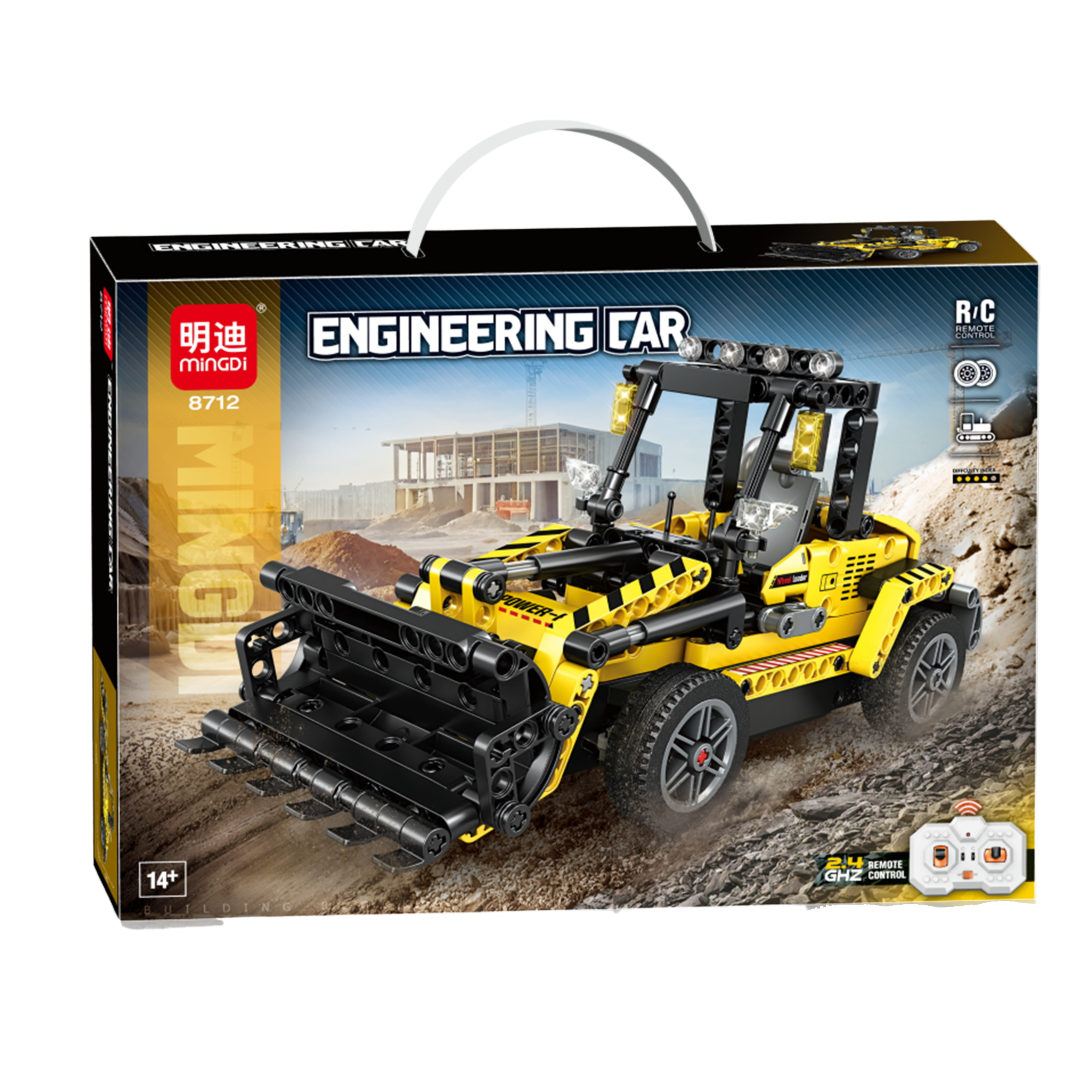 MINGDI - 8712 - Xe Xúc Lật Điều Khiển Từ Xa Tỉ Lệ 1:24