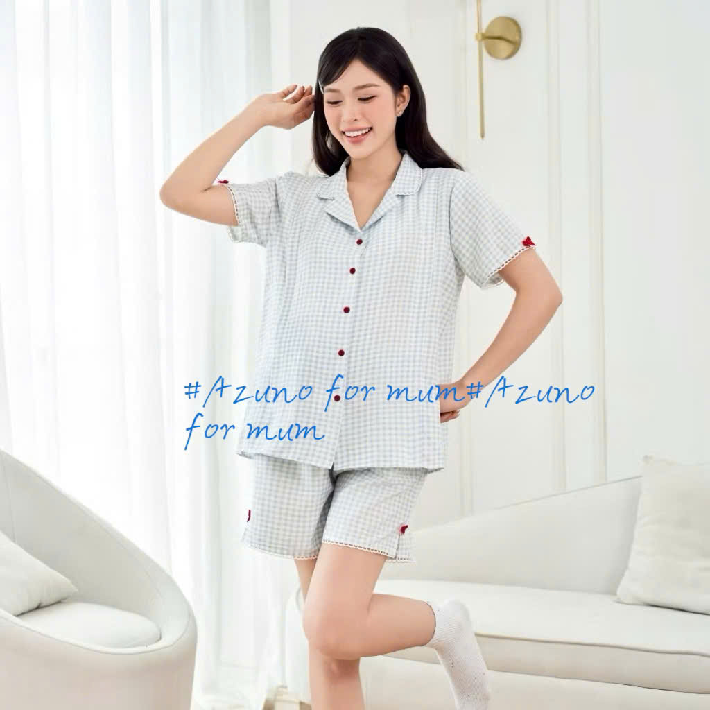 Bộ Đồ Bầu Đùi Chất Đũi Mát Mặc Hè Cho Mẹ Sau Sinh