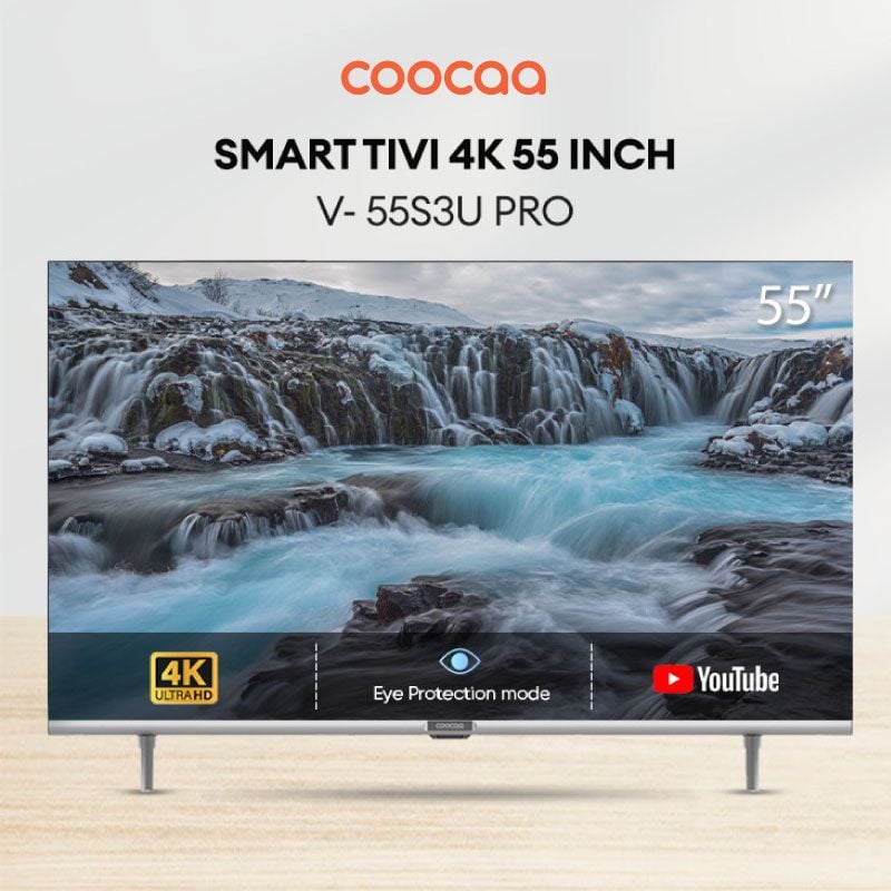 Ti vi smart COOCAA 55S3U PRO - Hàng chính hãng