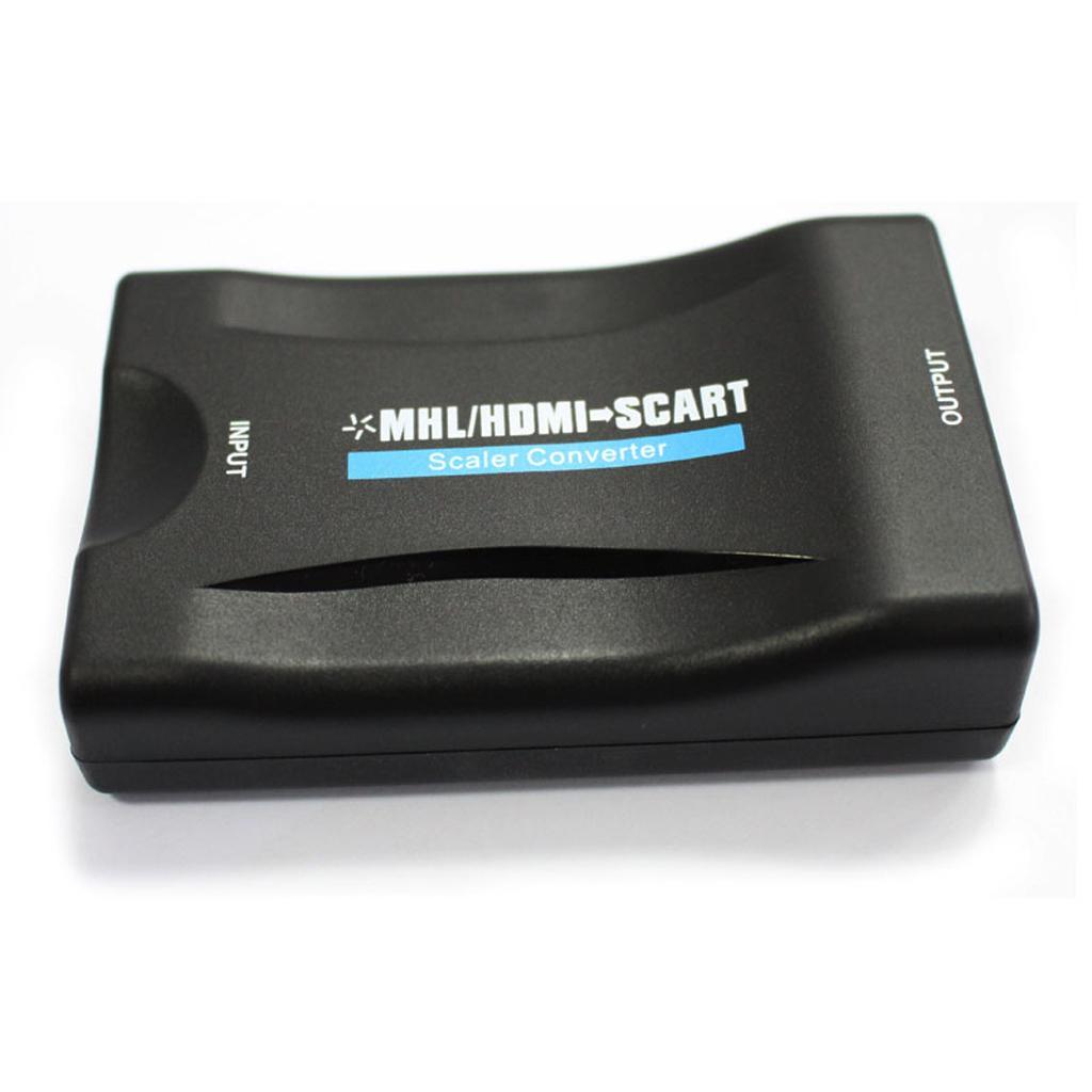 1080P MHL HDMI To Scart Audio Video Converter Adapter For HD TV DVD EU