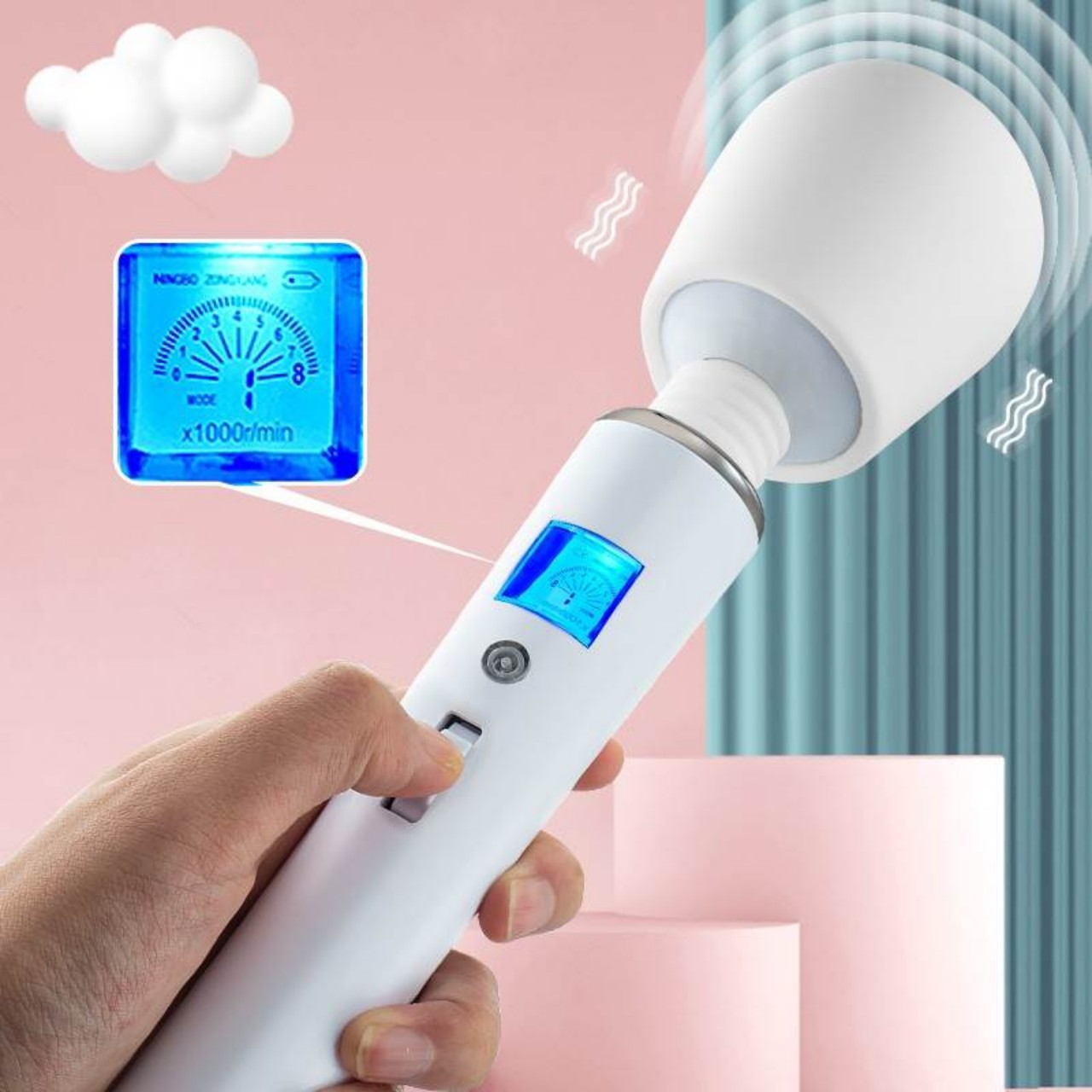 Máy Massage Toàn Thân màn hình LED không dây sạc Pin nhiều cấp độ