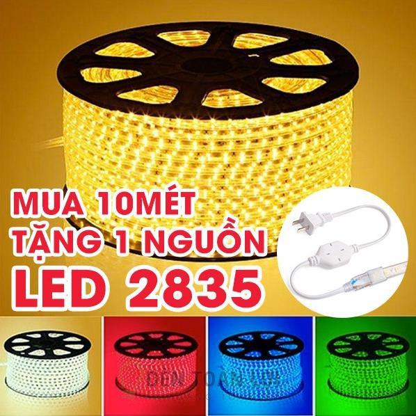  Combo 10 mét Đèn Led Dây 2835 led đôi ánh sáng trắng hoặc vàng