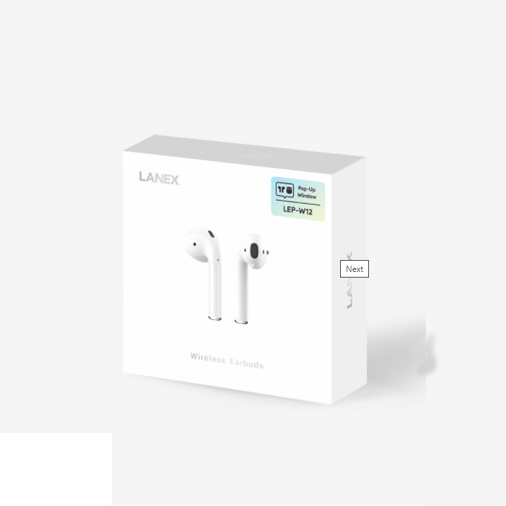 Tai Nghe Bluetooth cảm ứng 2 Bên Tws V5.0 có mic định vị Lanex Lep W12 - Hàng nhập khẩu