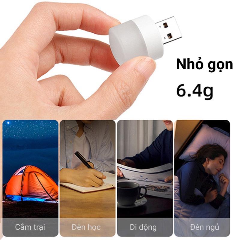 Đèn LED USB mini DUSBM1, đèn ngủ đọc sách, bảo vệ mắt đèn phù hợp với củ sạc, laptop và PC sử dụng cho phòng ngủ, hành lang