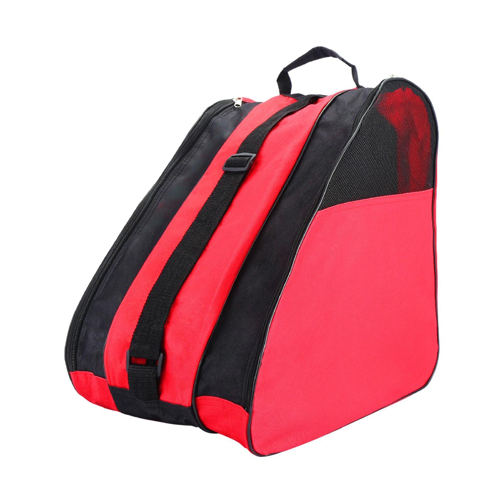 Roller Skates Bag Shoulder Strap Kids Shoulder Bag Skating Sports Red