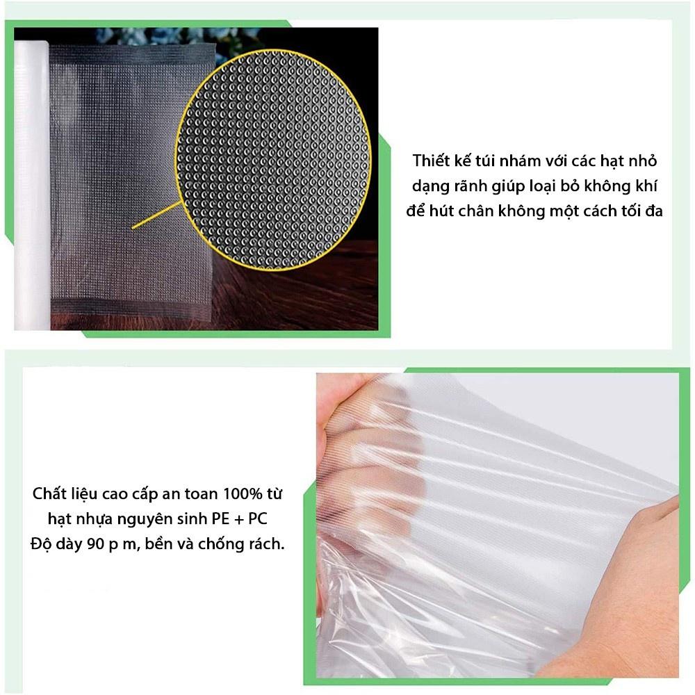 Túi hút chân không thực phẩm túi một mặt nhám, sần rộng 30cm dài 40 cm cho mọi máy hút chân không