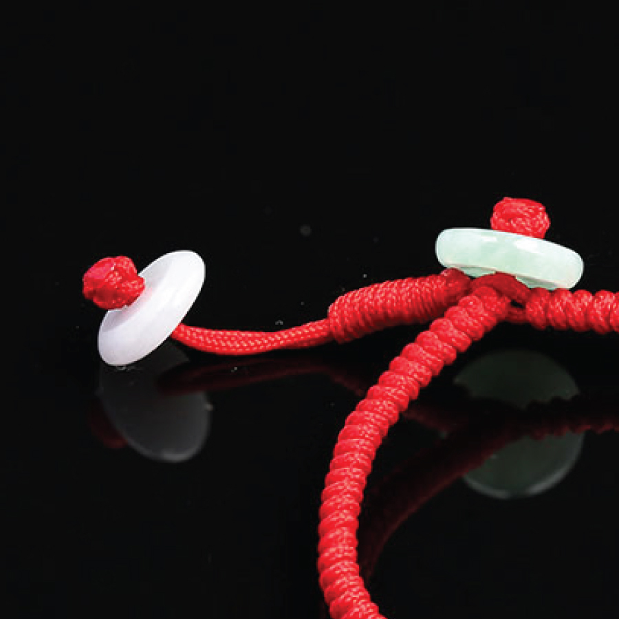Vòng tay chỉ đỏ Hoa hồng Vàng 24k HBL-0120 | Trang sức PJS