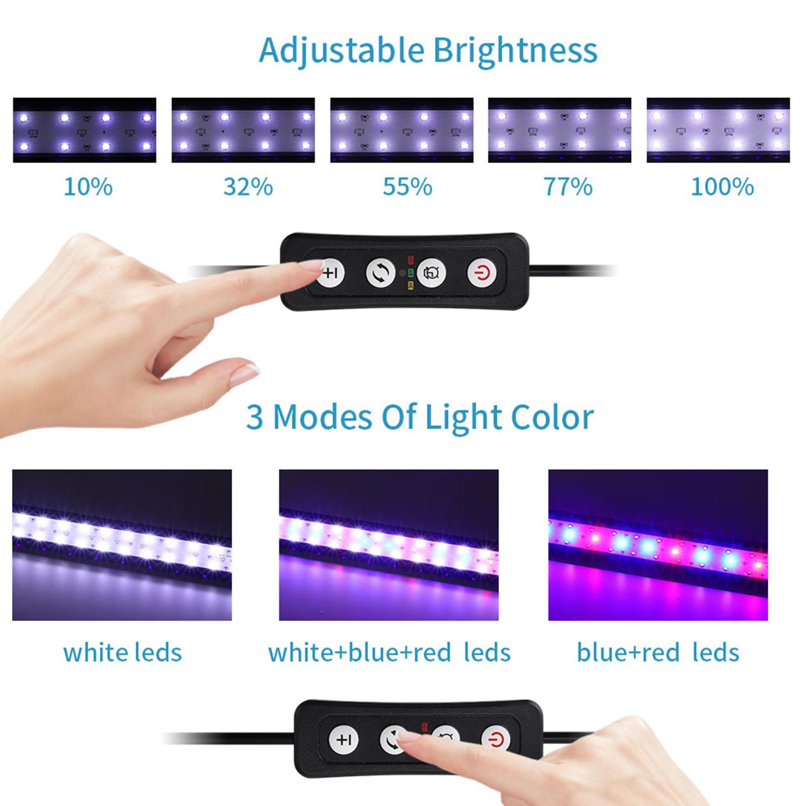 Đèn Bể Cá Szd-T300 Với Bộ Hẹn Giờ Ó Thể Điều Chỉnh Độ Sáng 3 Chế Độ Ánh Sáng