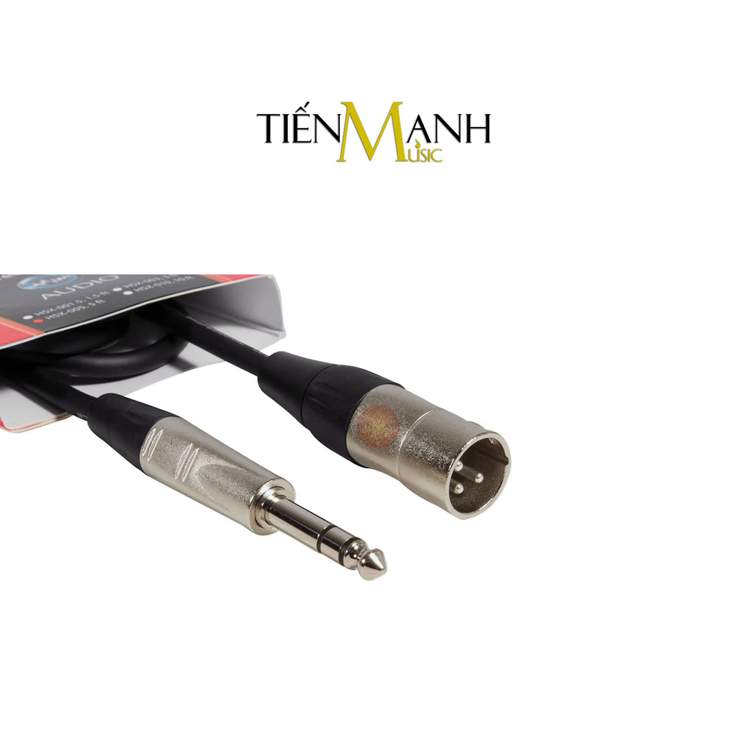 Dây Cáp Loa Kiểm Âm Hosa Pro Balanced REAN XLR Canon Đực sang 6ly Stereo TRS Dài 0.45m, 0.9m, 1.5m, 3m, 6m HSX-001.5, HSX-003, HSX-005, HSX-010, HSX-020 Cable 1/4 in to XLR3M Hàng Chính Hãng - Kèm Móng Gẩy DreamMaker