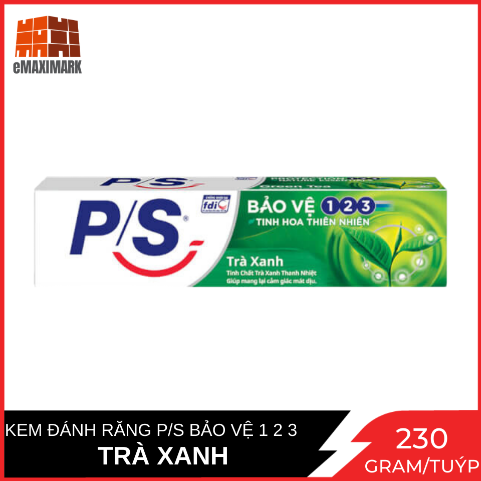 Kem đánh răng P/S 123 Trà xanh 230g