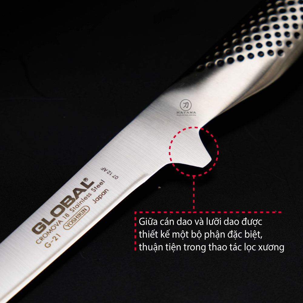 Dao bếp Nhật cao cấp Global G21 Boning Knife - Dao lọc xương (160mm)- Dao bếp Nhật chính hãng