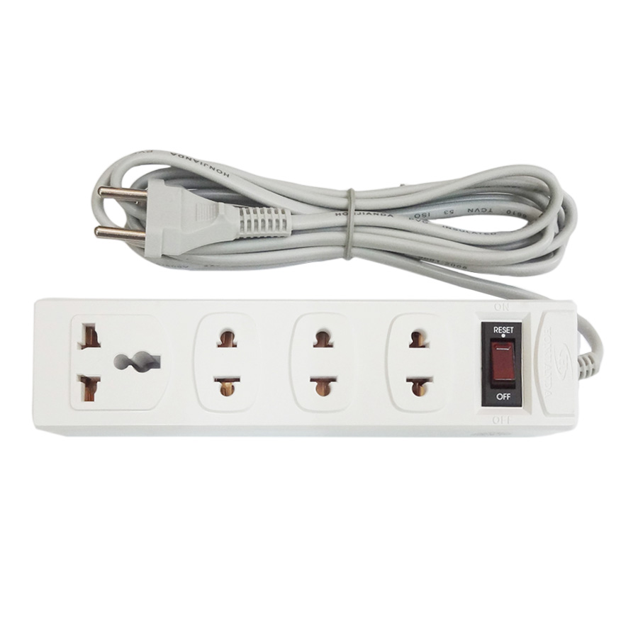 Ổ Cắm Điện Honjianda Loại 4 Ổ - HJD-0114R (Dây Dài 3m)