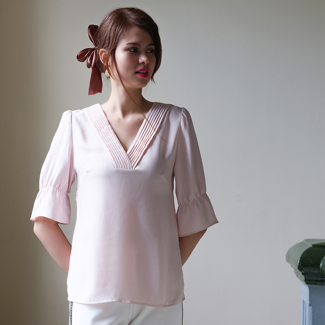 Áo Xếp Ly Áo Kiểu Thời trang thiết kế Hity TOP143