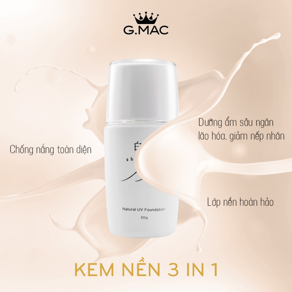 Kem Chống Nắng Shirohada Natural Uv Foundation (30ml)