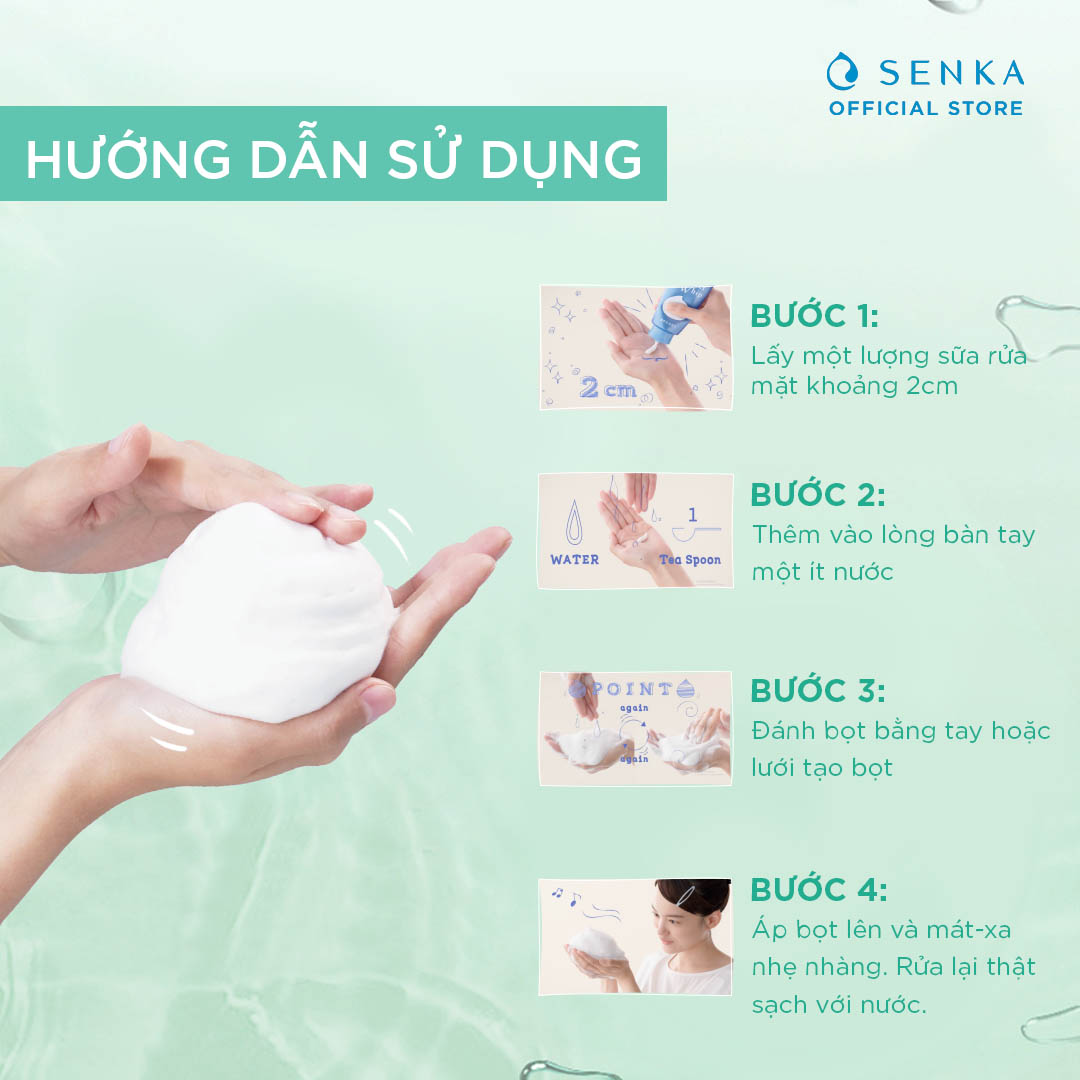 Bộ sản phẩm làm sạch dịu nhẹ dành cho da mụn Senka