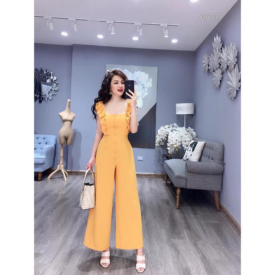 Jumsuit Cánh Tiên Quần Ống Rộng Chất Kate Lụa Freesize Dưới 55kg