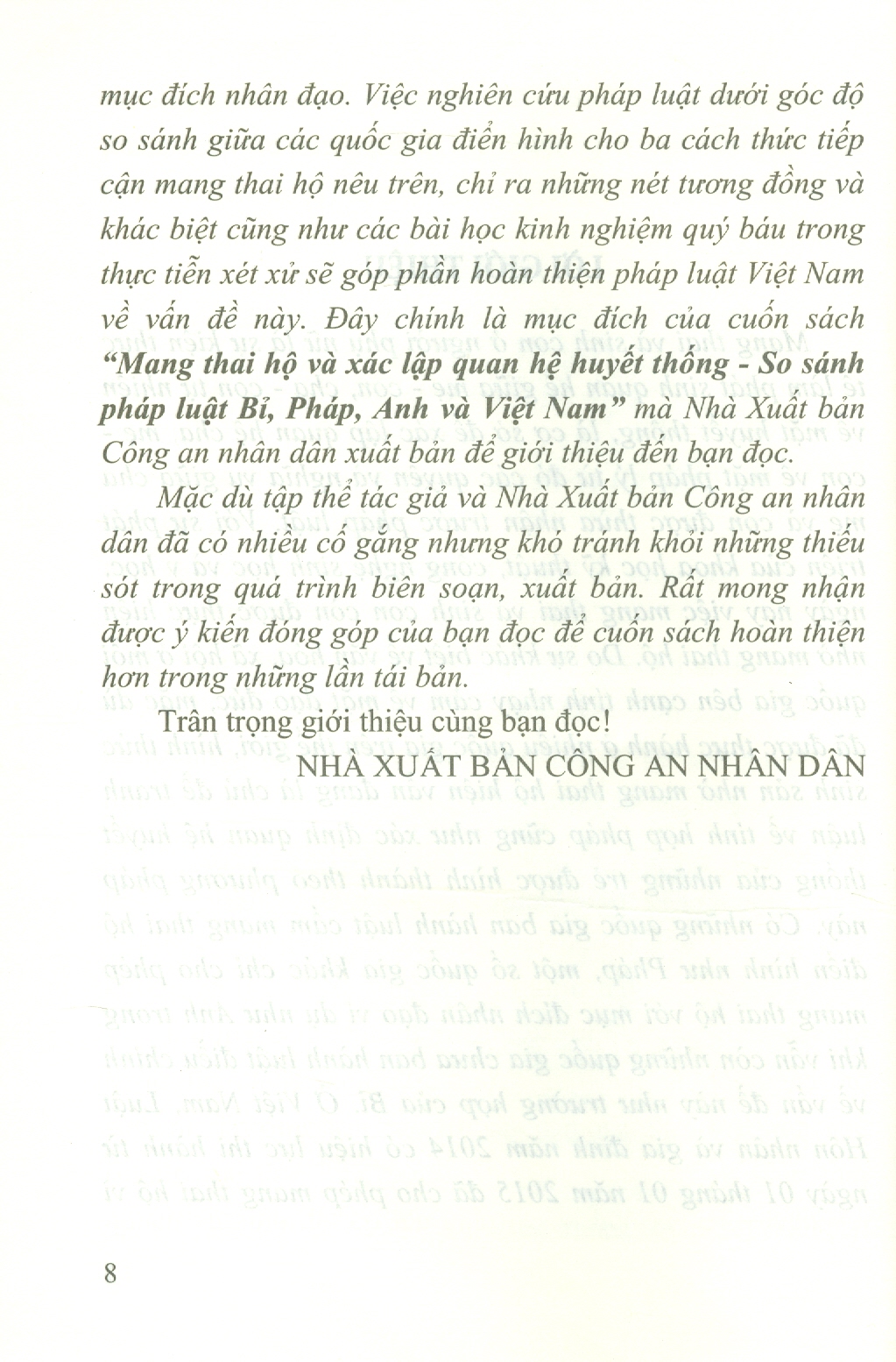 Mang Thai Hộ Và Xác Lập Quan Hệ Huyết Thống So Sánh Pháp Luật Bỉ, Pháp, Anh Và Việt Nam