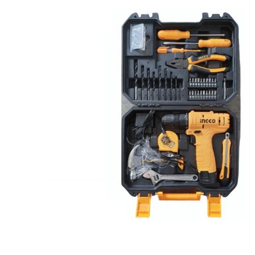 MÁY KHOAN DÙNG PIN 12V VÀ BỘ ĐỒ NGHỀ 81 CHI TIẾT INGCO HKTHP10811 - HÀNG CHÍNH HÃNG