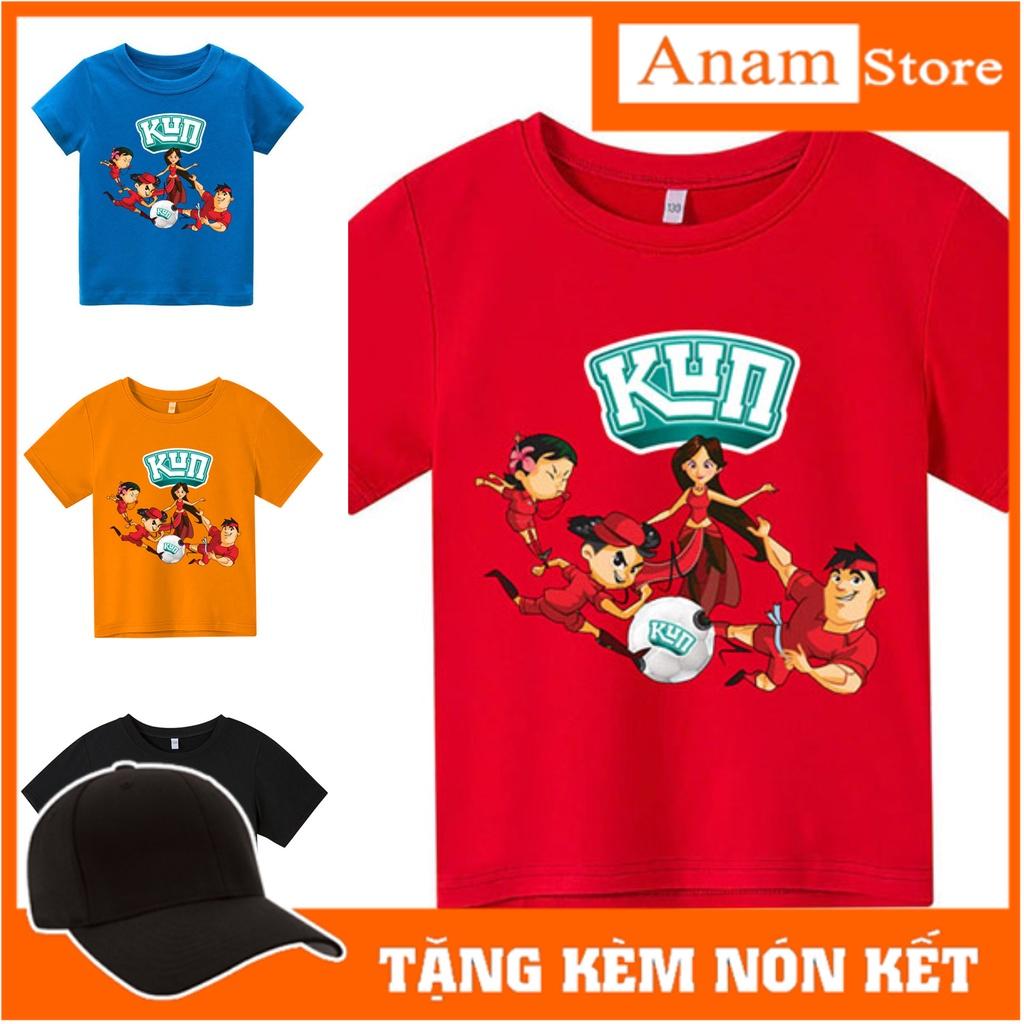 Áo thun cho bé kun 9, 4 màu, có size người lớn, Anam Store
