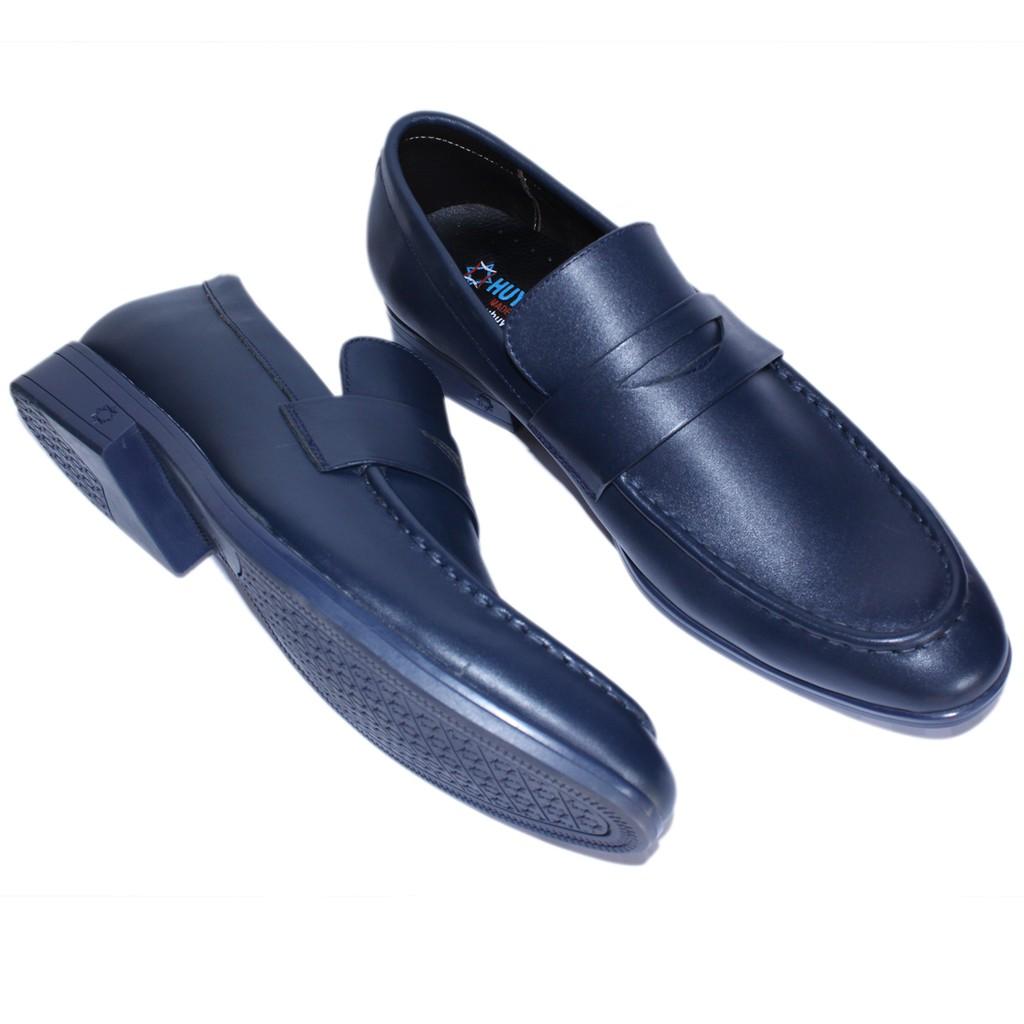 HC7511- Giày tây nam Huy Hoàng màu xanh đậm