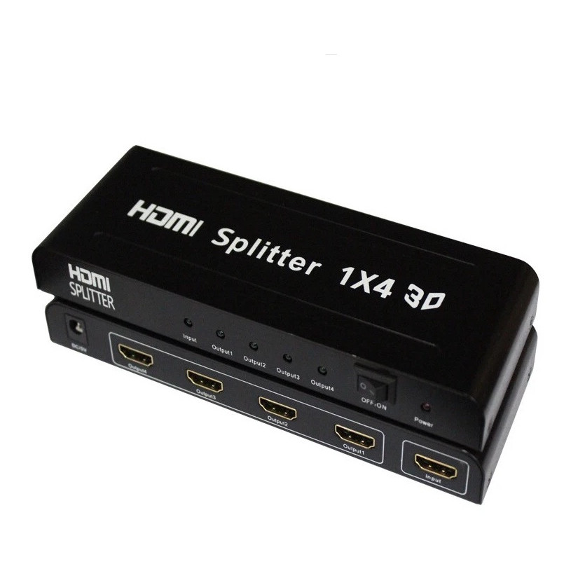 Bộ chia HDMI 1 ra 4 hỗ trợ 3D - HDMI Spitlter 1 in 4 out 1080p PCM-104 - Hàng Nhập Khẩu