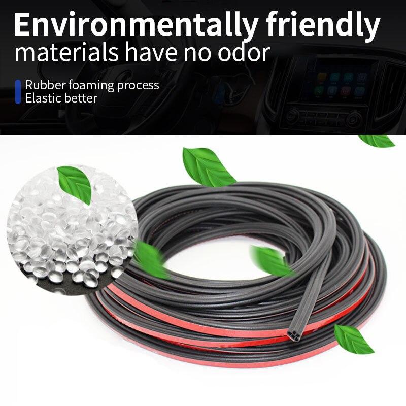 Dải cao su ô tô cấu tạo 5 lỗ thoát khí bảo vệ mép cửa, cách âm, chống thấm / chống bụi, tiện lợi cao cấp