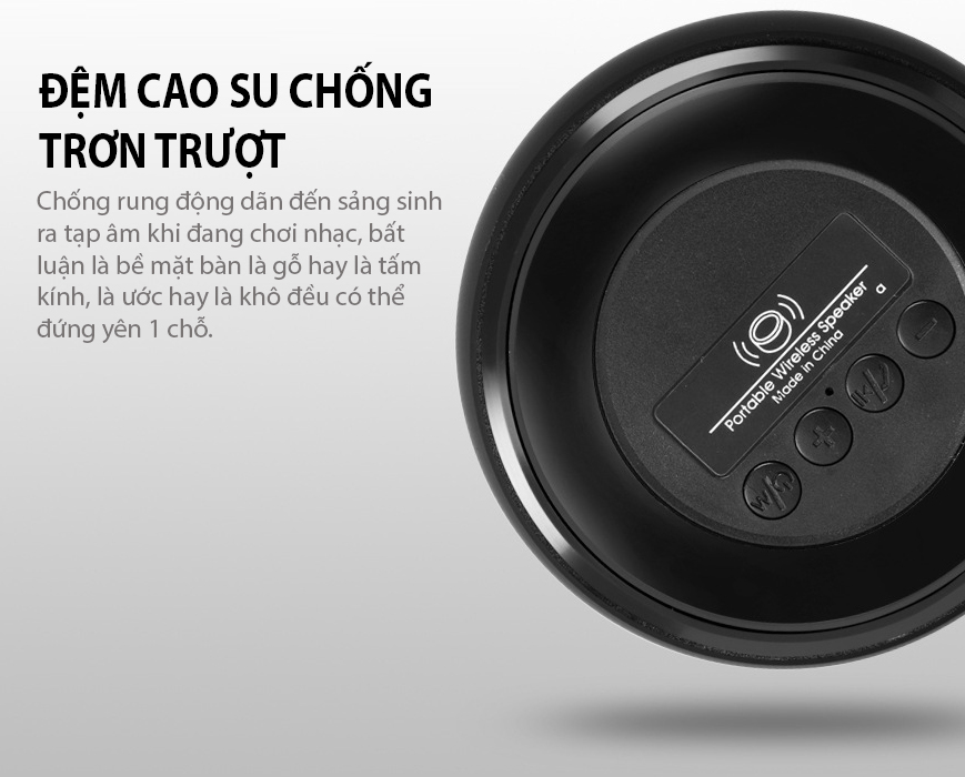 Loa Bluetooth Vỏ Thép Âm Bass mạnh mẽ, Công Suất 5W, Có Cáp Liên Kết, Cắm Được Thẻ Nhớ