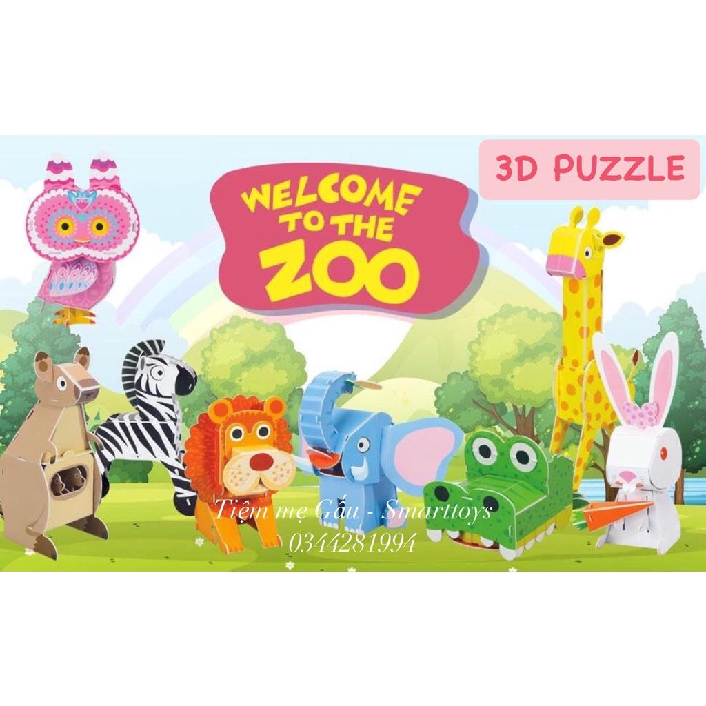 3D ANIMAL PUZZLE MONTESSORI TOYS MÔ HÌNH LẮP GHÉP ĐỘNG VẬT 3D SIZE TO GIÚP PHÁT TRIỂN TƯ DUY LOGIC VÀ SỰ KHÉO LÉO CHO BÉ