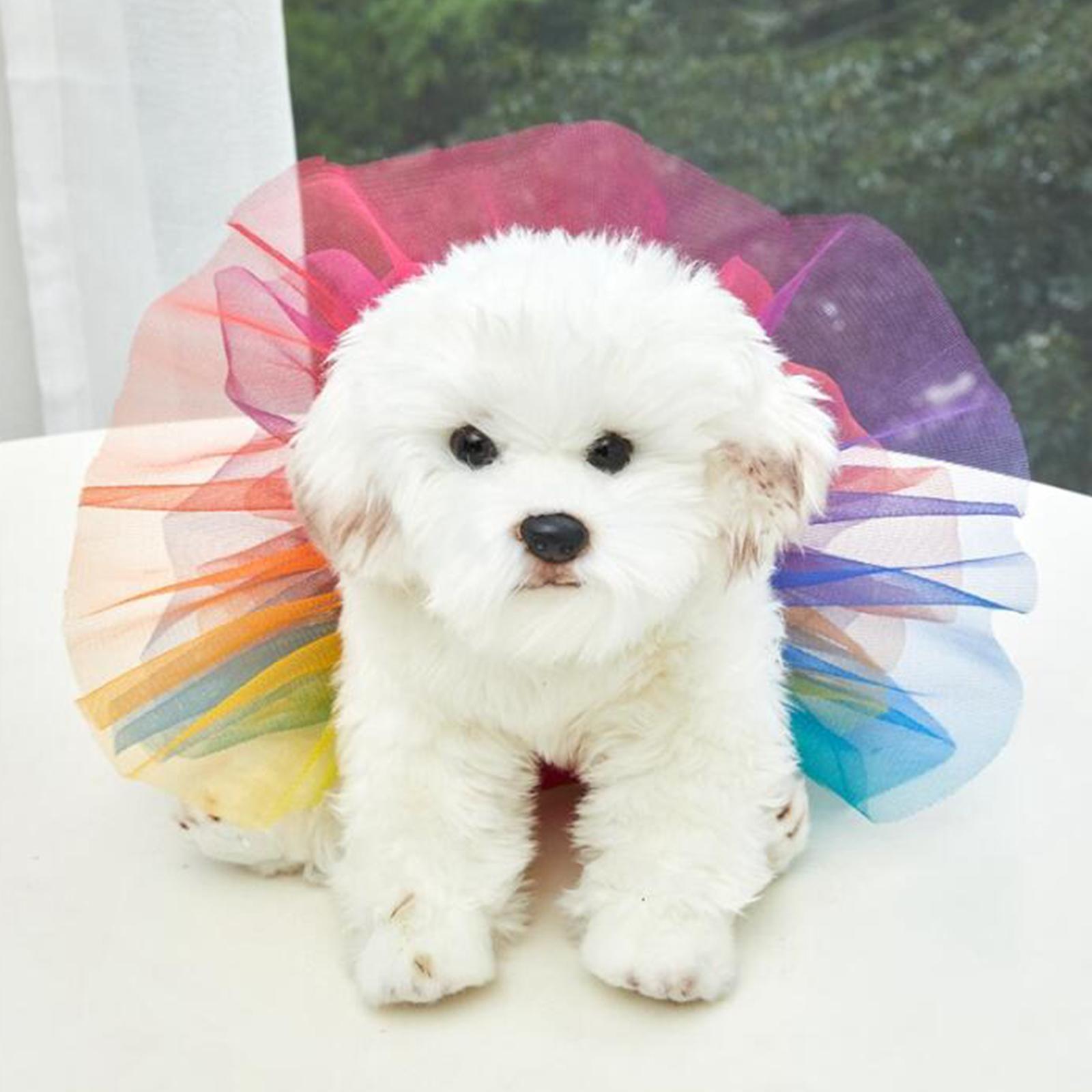 Pet Summer Gauze Dress Dog Dress Puppy Clothes Party Favor Tutu Skirt Outfit Tutu Skirt Costume Pet Costume for Holiday Engagement Halloween