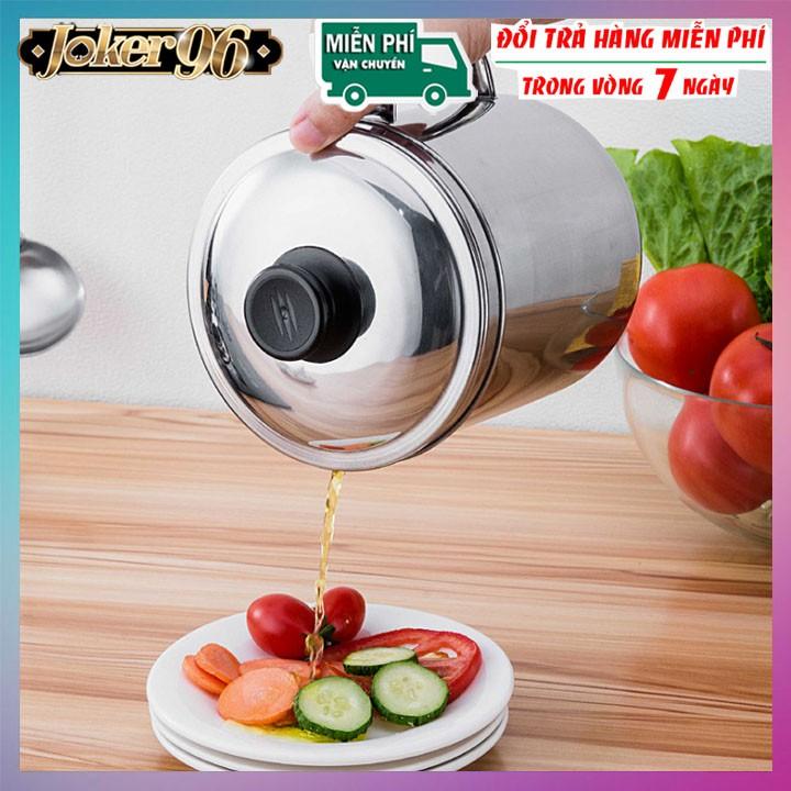 Ca Lọc Dầu Ăn Có Lưới Lọc Cặn Bằng INOX 304. Bình Đựng Dầu Chiên Lọc Cặn Dung Tích 1,2L. Ca Lọc Cặn Dầu Ăn Nhà Bếp