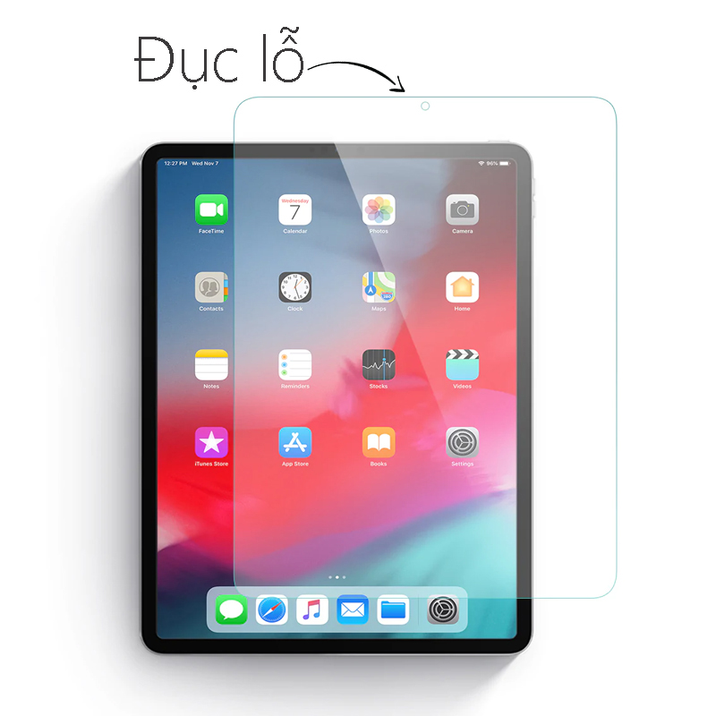 Dán Màn Hình Cường Lực dành cho iPad Pro 11 2021/2020/2018/iPad Pro 12.9" 2021/2020/2018 (Không Khoét Notch)