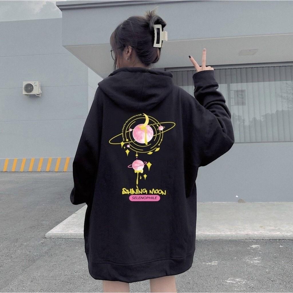 Áo khoác nỉ hoodie dây kéo có mũ áo khoac ulzzang street style Hàn quốc MOON LECHAU AKN11 trẻ trung năng động giá rẻ