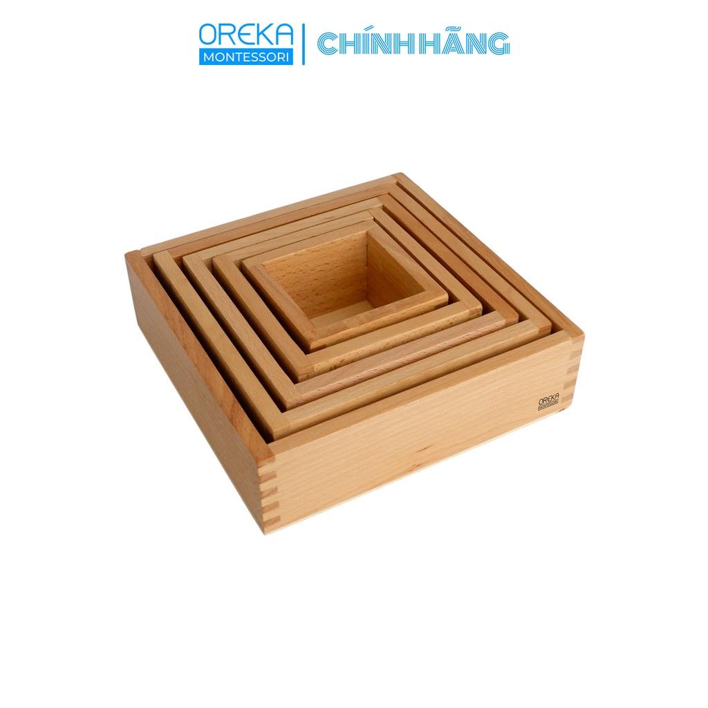 Đồ chơi trẻ em Oreka Montessori Bộ các hộp xếp lồng vào nhau - 0141100