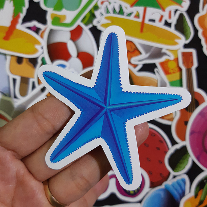 Bộ Sticker dán cao cấp chủ đề SUMMER - Dùng dán Xe, dán mũ bảo hiểm, dán Laptop