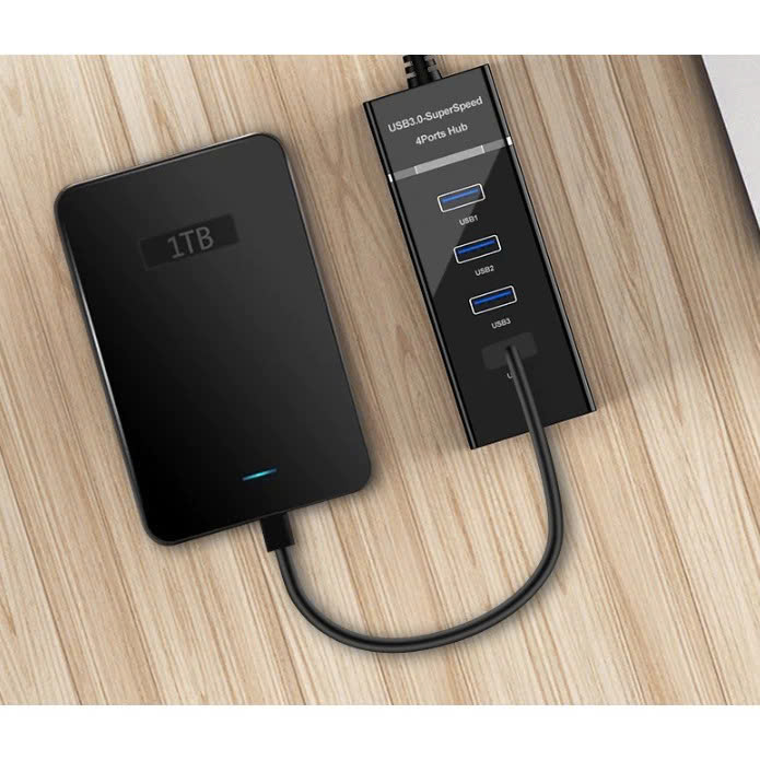 Hub chia 4 cổng USB, usb Hub tốc độ 3.0 - Hàng chính hãng HUB USB