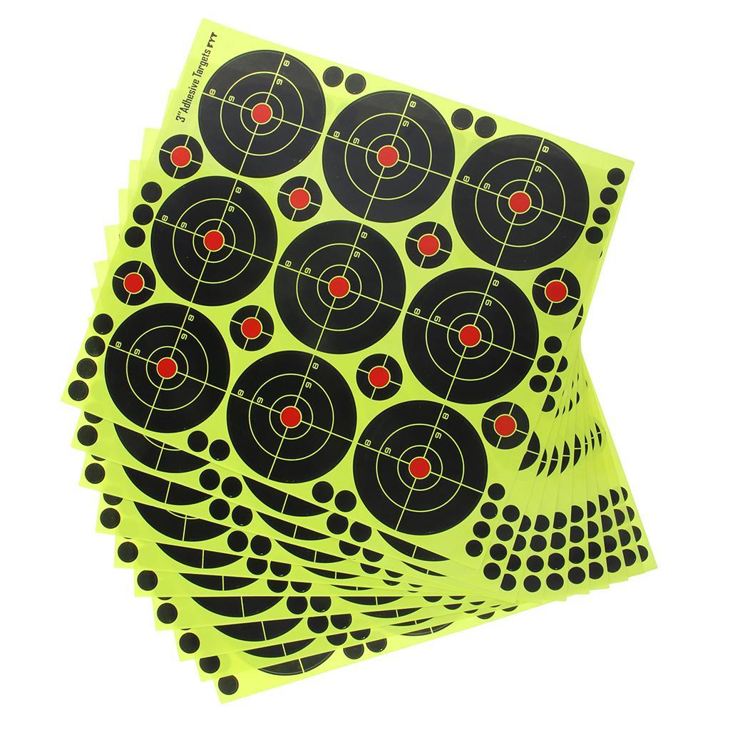 3x90pcs Targets Reactive Splatter Dia. 8cm Adhesive Paper Target