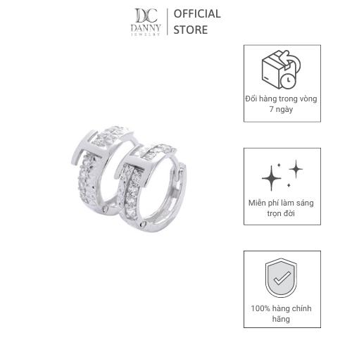 Bông Tai Nữ Bạc 925 Danny Jewelry Xi Bạch Kim Đính Đá CZ NI4GZ015