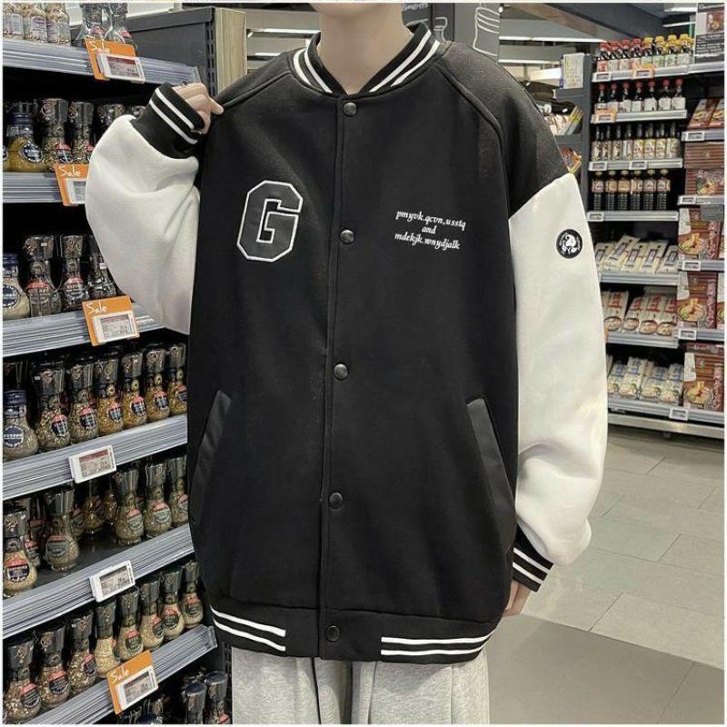 Áo khoác Bomber/Varsity Logo G Unisex Form Rộng Phong Cách Ulzzang