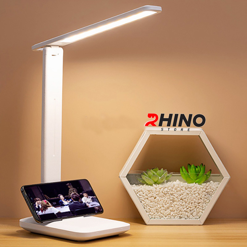 Đèn học LED bảo vệ mắt chống cận cảm ứng Rhino L201, tích điện đa năng làm việc, để bàn học