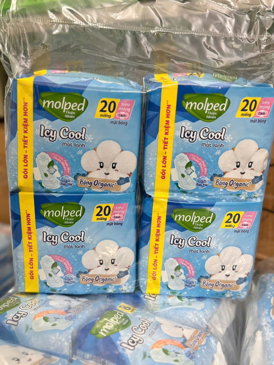 Combo 4 gói BVS Molped Icycool Có cánh gói lớn 20 miếng tiết kiệm giá tốt