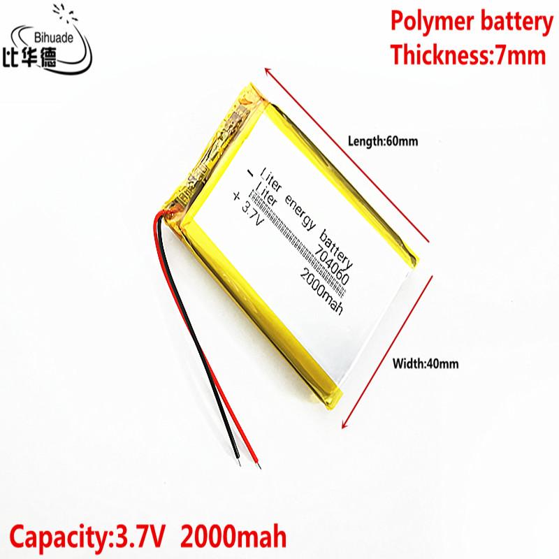 3.7V,2000mAH 704060 Polymer lithium ion / Pin Li-ion cho máy tính bảng BANK,GPS,mp3,mp4 Màu sắc: 10 cái