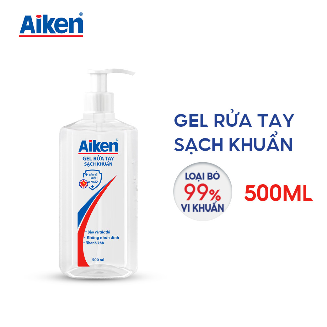 Aiken Gel rửa tay Sạch khuẩn 500ml Dạng vòi