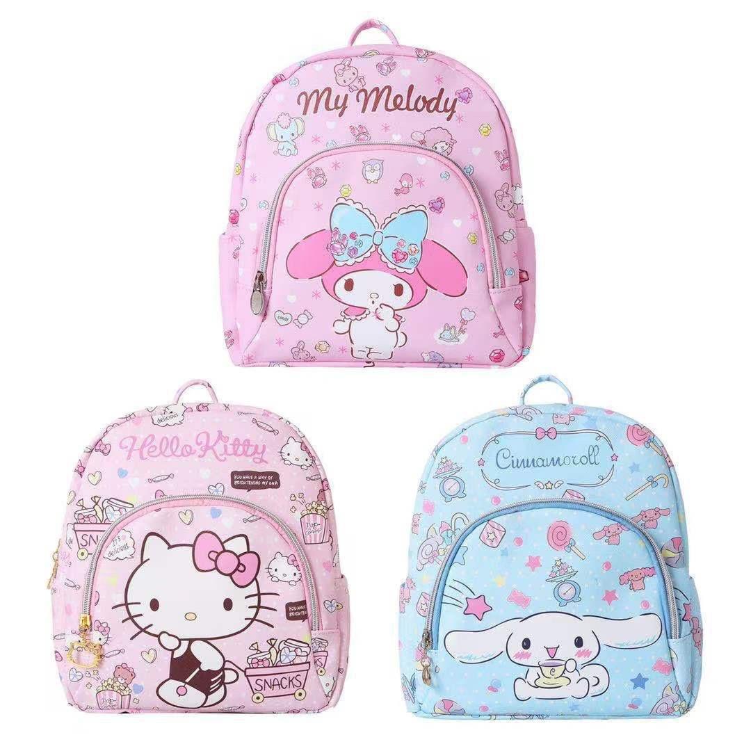 Sanrio Hello Kitty Ba Lô Trẻ Em Nhỏ Học Pu Thời Trang Túi Xách Dễ Thương Giai Điệu Các Bé Gái Mẫu Giáo Túi