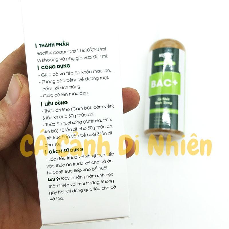 Vi sinh tiêu hóa BAC+ 100ML chuyên dùng cho cá & tép cảnh KOIKA