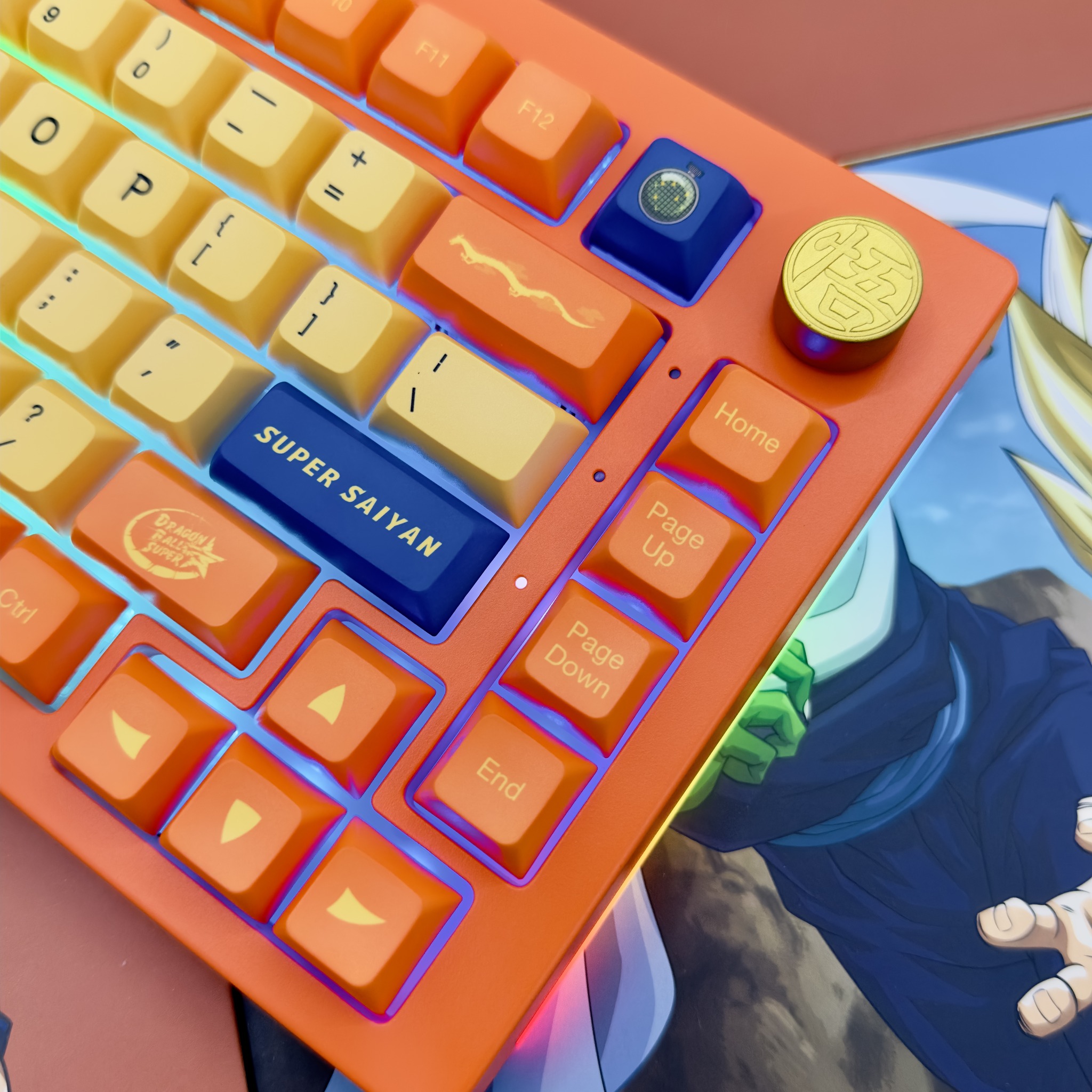 Bàn phím cơ AKKO 5075B Plus Dragon Ball Super – Goku - Hàng chính hãng